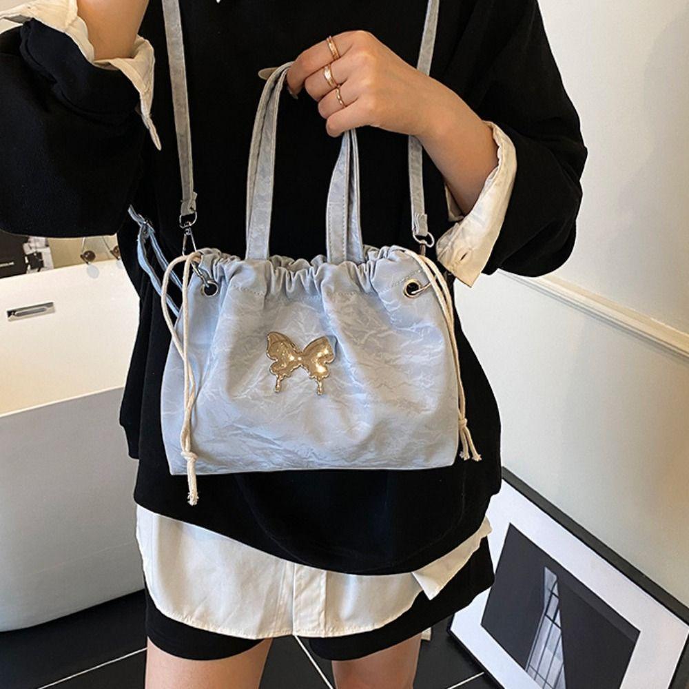Butterfly Decor Drawstring Shoulder Bag Magnetic Buckle Pearl Chain Handbag Girls бежевий
Butterfly Decor Drawstring Shoulder Bag Magnetic Buckle Pearl Chain Handbag Girls бежевий