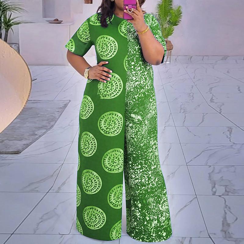 Женские комбинезоны больших размеров с круглым вырезом и короткими рукавами в горошек, длинные, широкие 5XL зелёный
Женские комбинезоны больших размеров с круглым вырезом и короткими рукавами в горошек, длинные, широкие 5XL зелёный