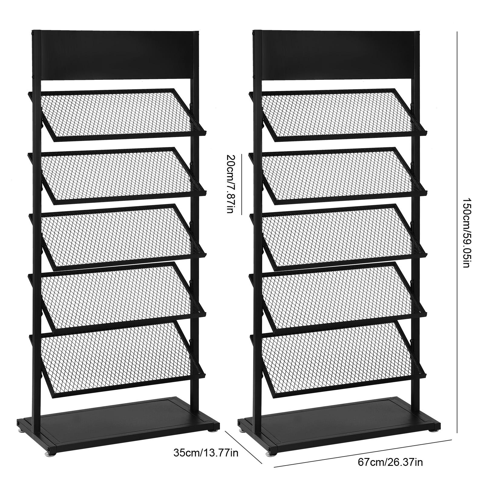 2PCS 5-Tiers Display Holder For Building Material Swatch Sample Floor-Standing Literature Rack for Trade Show Vendor Craft Event
2PCS 5-Tiers Display Holder For Building Material Swatch Sample Floor-Standing Literature Rack for Trade Show Vendor Craft Event