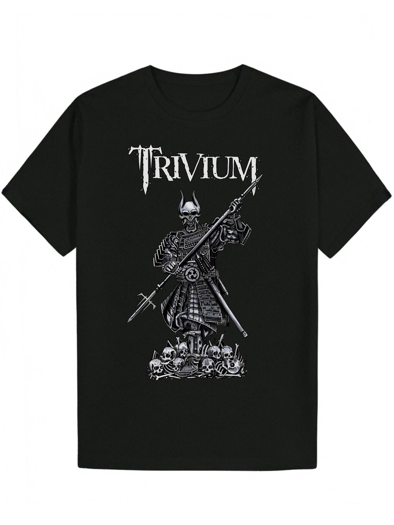 Crew Neck Polyester T-shirt - TRIVIUM Graphic Print with Sword-Wielding Warrior Design XL
Crew Neck Polyester T-shirt - TRIVIUM Graphic Print with Sword-Wielding Warrior Design XL