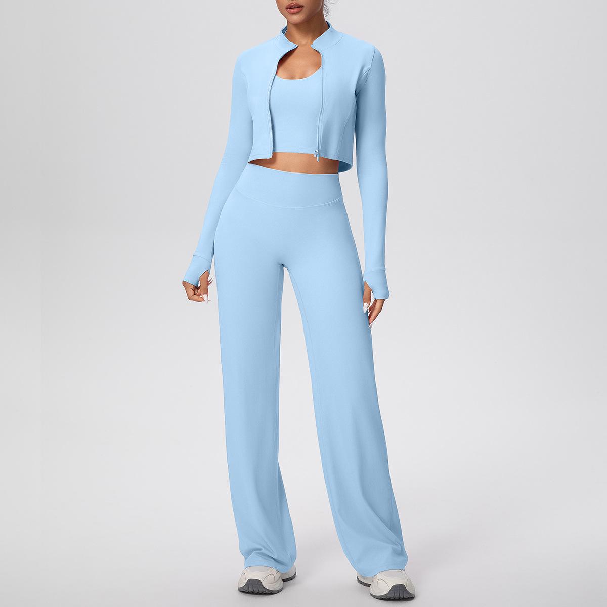 Women s Cross-Neck Zippered Jacket & High-Waist Wide-Leg Yoga Pants Fitness Set Extra Large
Women s Cross-Neck Zippered Jacket & High-Waist Wide-Leg Yoga Pants Fitness Set Extra Large