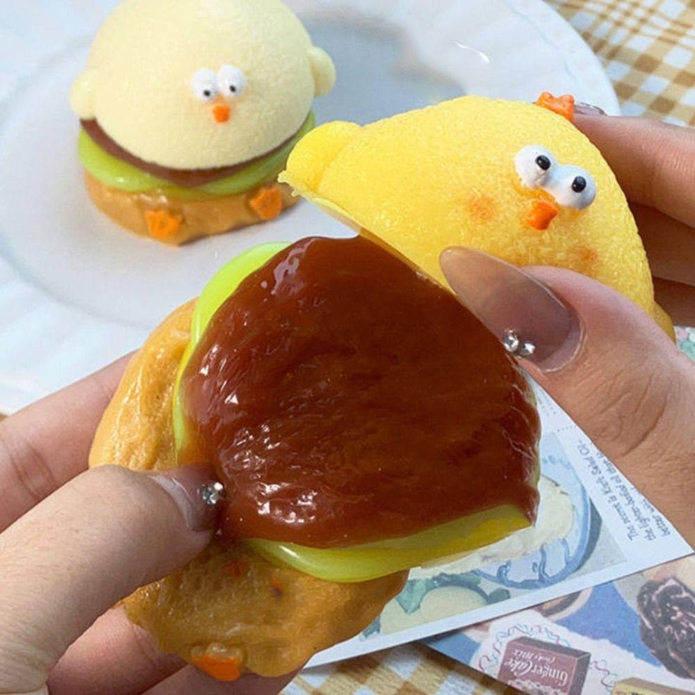 Elastic Chicken Hamburger Squeeze Toys Slow Rebound Hamburger Fidget Toy Mini Ornaments помаранчевий
Elastic Chicken Hamburger Squeeze Toys Slow Rebound Hamburger Fidget Toy Mini Ornaments помаранчевий