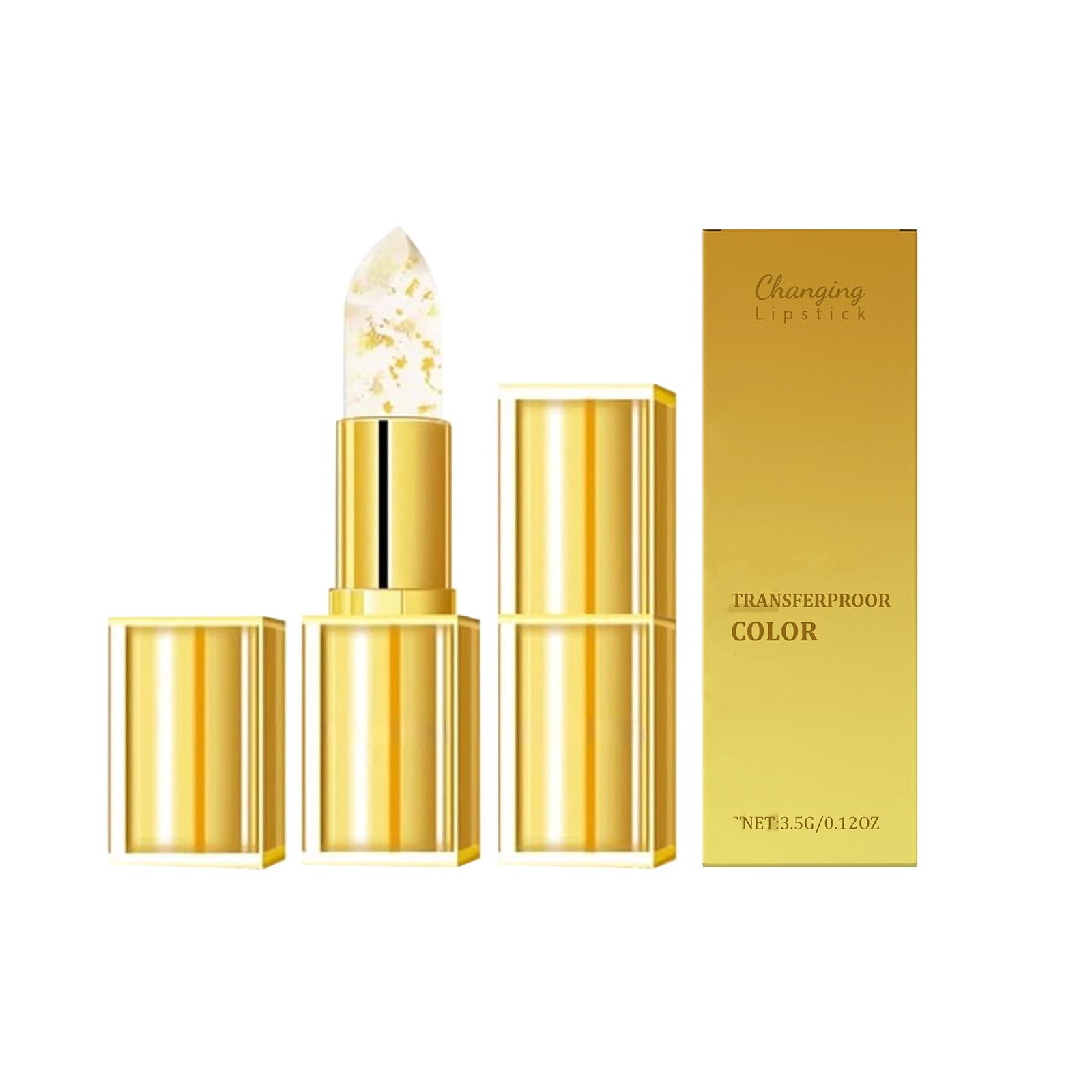 Lip Balm with Gold Leaf Infused Formula Nourishing Moisturizing Transparent Color Changing Lipstick Hydrating Smooth Texture One Size жовтий
Lip Balm with Gold Leaf Infused Formula Nourishing Moisturizing Transparent Color Changing Lipstick Hydrating Smooth Texture One Size жовтий