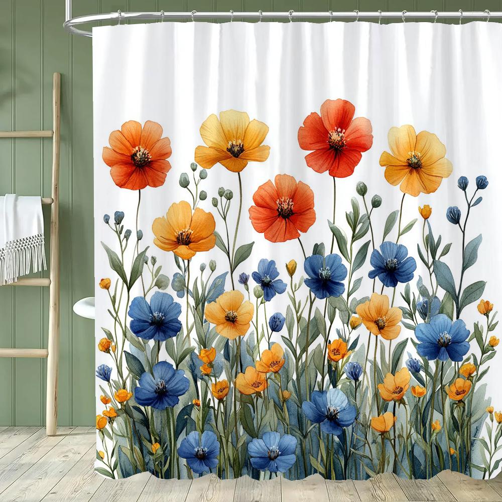 Butterfly And Floral Printed Shower Curtain Family Home Decoration Polyester Bathtub Curtain Bathroom Partition Room Curtain W60H190(CM)-1 Pcs
Butterfly And Floral Printed Shower Curtain Family Home Decoration Polyester Bathtub Curtain Bathroom Partition Room Curtain W60H190(CM)-1 Pcs
