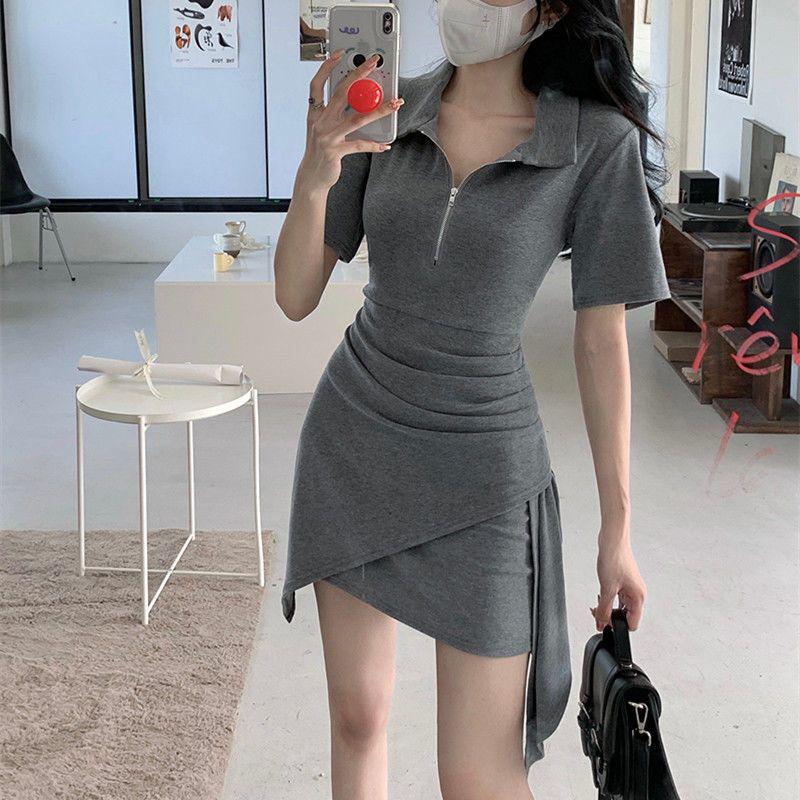 Summer 2026 Women s Spicy Girl Style Dress: Slim, Trendy A-Line Short Skirt with Irregular Design & Polo Collar S серый
Summer 2026 Women s Spicy Girl Style Dress: Slim, Trendy A-Line Short Skirt with Irregular Design & Polo Collar S серый