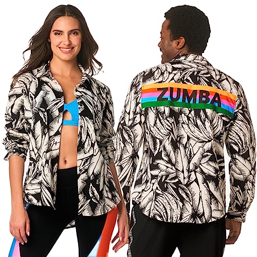 ZUMBA WEAR Tropical Print Button-Down Shirt, Unisex, Size Small, White, Z1T000323
ZUMBA WEAR Tropical Print Button-Down Shirt, Unisex, Size Small, White, Z1T000323