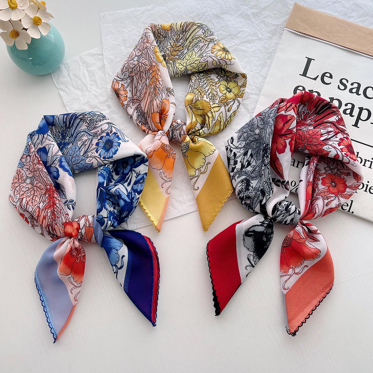 Spring And Summer Flower Color Matching Cotton And Linen Square Scarf Women S Versatile Foreign Style Scarf Thin Small Scarf Decoration 60-60cm
Spring And Summer Flower Color Matching Cotton And Linen Square Scarf Women S Versatile Foreign Style Scarf Thin Small Scarf Decoration 60-60cm
