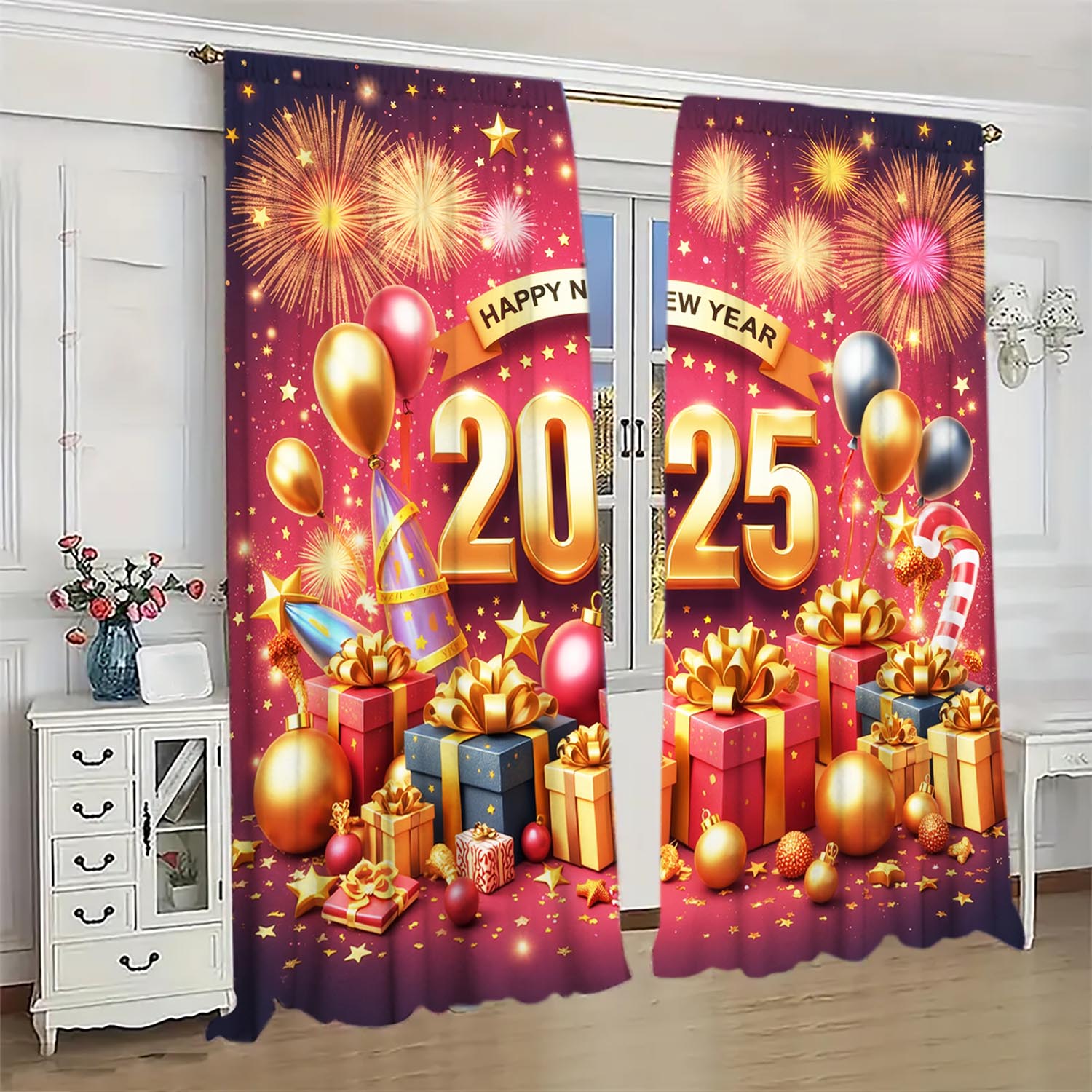 2-Panel Happy Decoration in Printed Curtains Shade and Privacy Protection Suitable for Decorating Various Rooms 100*130 Rod Pocket 1pcs
2-Panel Happy Decoration in Printed Curtains Shade and Privacy Protection Suitable for Decorating Various Rooms 100*130 Rod Pocket 1pcs