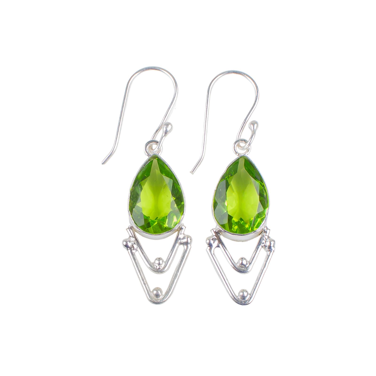 Spiritual Peridot Gemstone 925 Sterling Silver Stylish Jewelry Earrings For Wife EE-39-4
Spiritual Peridot Gemstone 925 Sterling Silver Stylish Jewelry Earrings For Wife EE-39-4