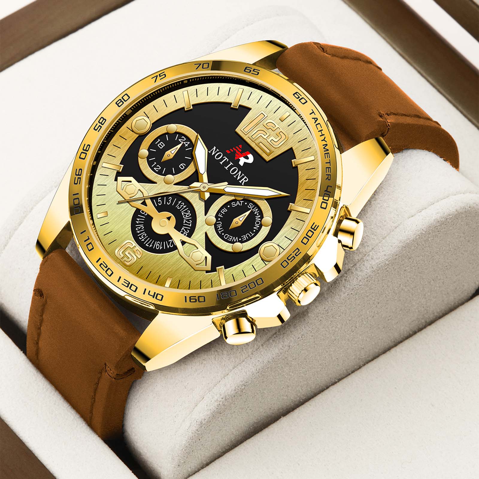 Fashion Casual men s watch Moustache Men s watch Quartz Watch Sports Watch Men s Business Watch Large digital watch Leather strap золотий/коричневий
Fashion Casual men s watch Moustache Men s watch Quartz Watch Sports Watch Men s Business Watch Large digital watch Leather strap золотий/коричневий