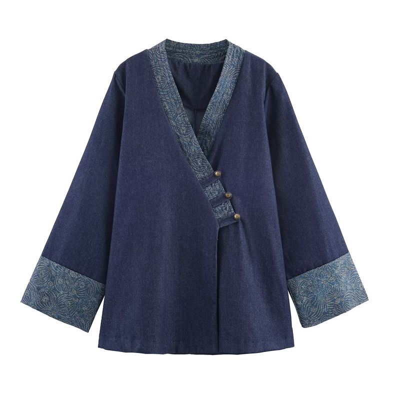Zbzr Осень Новинка Женская одежда Западный стиль Свободный Модный Темперамент V-образный вырез Длинный рукав Контрастный цвет Пэчворк Верхняя одежда- Dark Blue L
Zbzr Осень Новинка Женская одежда Западный стиль Свободный Модный Темперамент V-образный вырез Длинный рукав Контрастный цвет Пэчворк Верхняя одежда- Dark Blue L