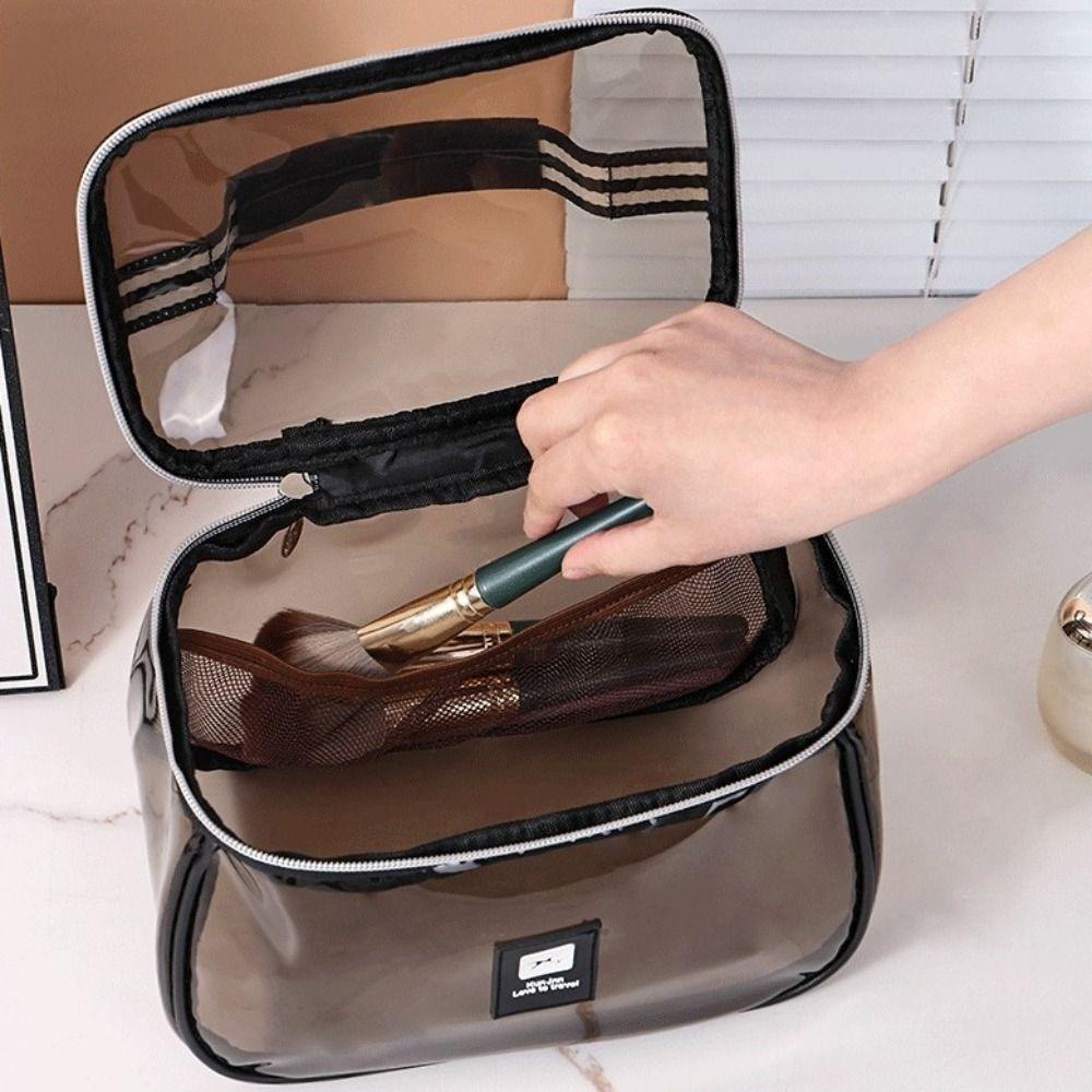 Transparent Clear Makeup Bag Waterproof Toiletry Storage Organizer Fashion PVC Cosmetic Bag Shower чорний
Transparent Clear Makeup Bag Waterproof Toiletry Storage Organizer Fashion PVC Cosmetic Bag Shower чорний