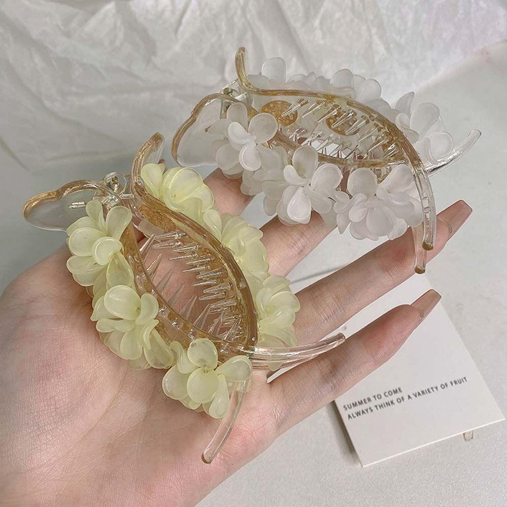 Hair Claw Elegant Korean Style Hair Clip Girls Hair Clip Transparent Hair Claw Flower Hair Claw B
Hair Claw Elegant Korean Style Hair Clip Girls Hair Clip Transparent Hair Claw Flower Hair Claw B