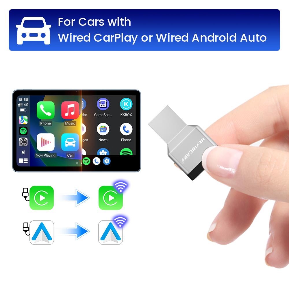 HEYINCAR mini 3.0 Wireless Carplay/Android Auto 2in1 Box 5.8GHz WIFI Plug And Play For 98% Original Wired Carplay Cars H-Air3.0
HEYINCAR mini 3.0 Wireless Carplay/Android Auto 2in1 Box 5.8GHz WIFI Plug And Play For 98% Original Wired Carplay Cars H-Air3.0