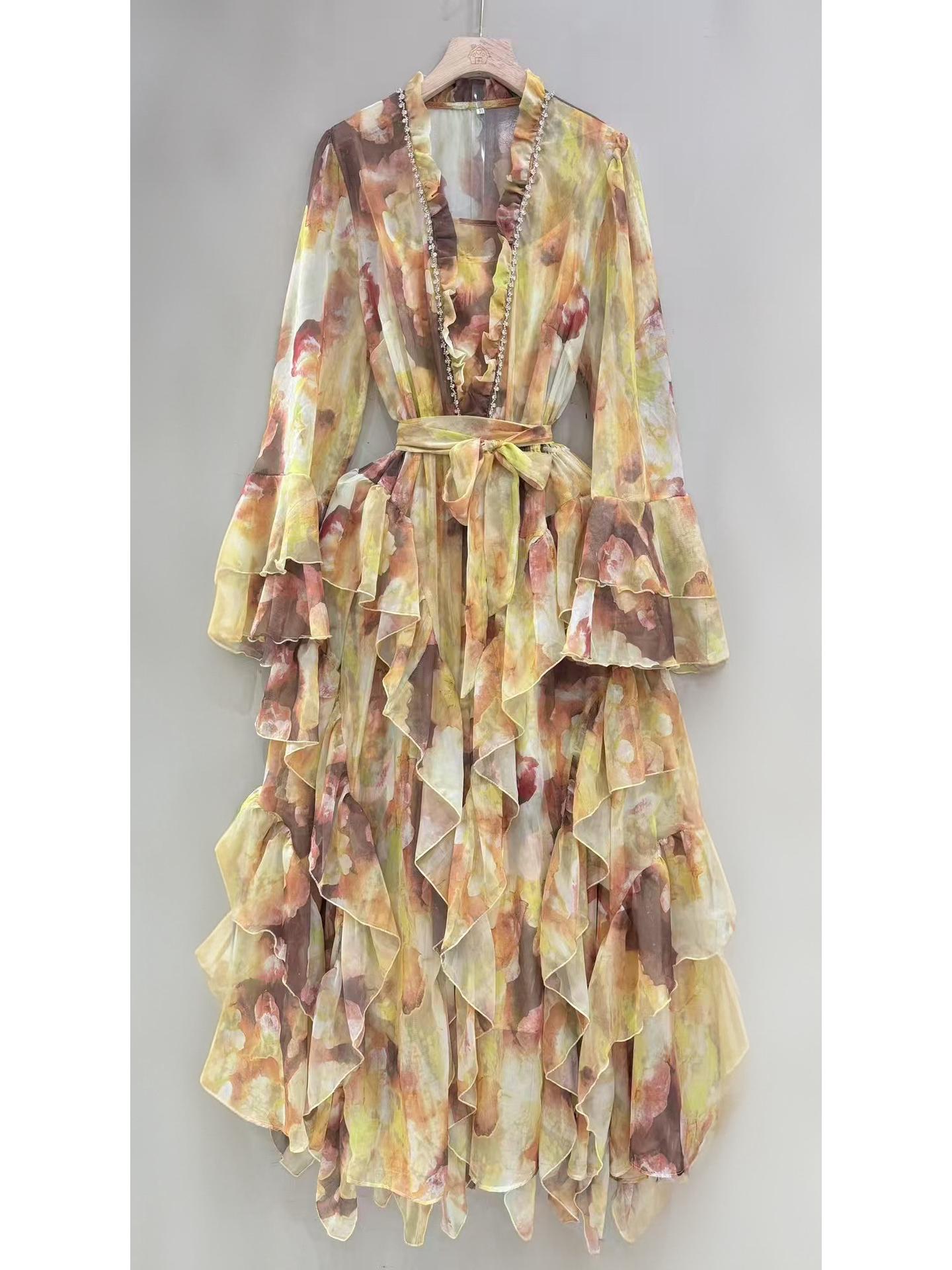 High-Waist Ruffle Lace-Up Printed Beach Dress S
High-Waist Ruffle Lace-Up Printed Beach Dress S