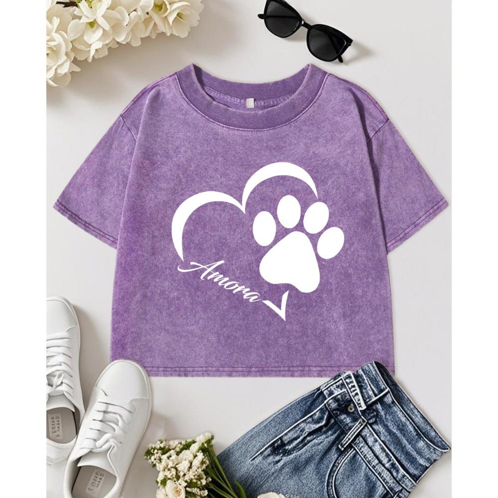 Love And Little Cat Foot Creative Prints Washed T-Shirt Women Fashion Streetwear Slim Top Cotton All-Match T-Shirt M
Love And Little Cat Foot Creative Prints Washed T-Shirt Women Fashion Streetwear Slim Top Cotton All-Match T-Shirt M