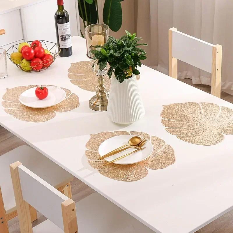 6Pcs Leaf shape Placemats PVC Hollow Irregular Line Placemat Dining Table Decoration Pad Dinner Cutout Hangable Gold Tablemat 6 Pcs
6Pcs Leaf shape Placemats PVC Hollow Irregular Line Placemat Dining Table Decoration Pad Dinner Cutout Hangable Gold Tablemat 6 Pcs