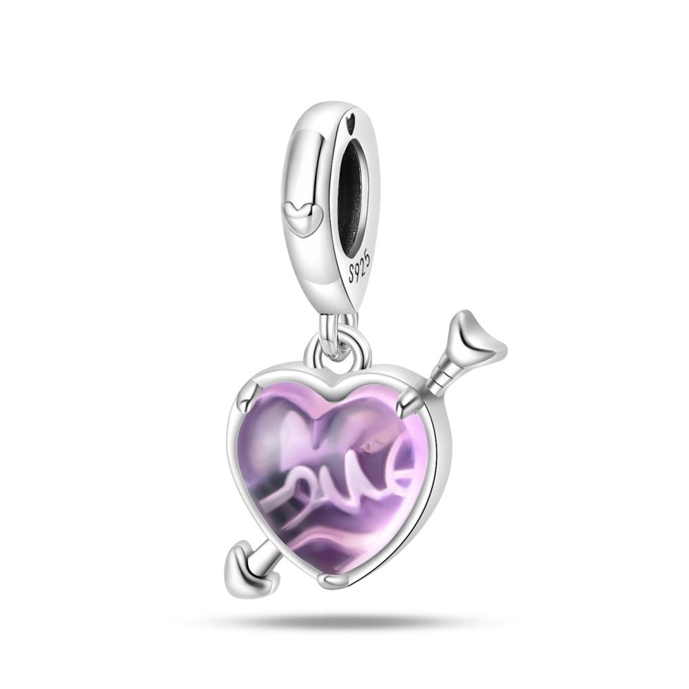 Authentic copper Charm Bead Charms Luxury Purple Heart Cupid Arrowhead Bead Charms Compatible With Bracelets Diy Women Making Delicate Gift
Authentic copper Charm Bead Charms Luxury Purple Heart Cupid Arrowhead Bead Charms Compatible With Bracelets Diy Women Making Delicate Gift