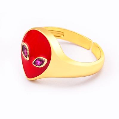 New Trendy UFO Finger Ring Alien Shape Gold Plated 8 Colors for Women Couple Enamel Stackable Finger Ring Adjustable Jewelry червоний
New Trendy UFO Finger Ring Alien Shape Gold Plated 8 Colors for Women Couple Enamel Stackable Finger Ring Adjustable Jewelry червоний