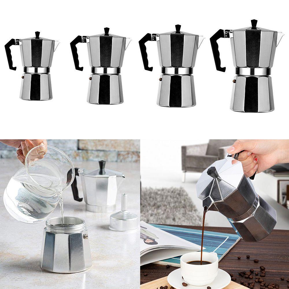 Pot Espresso Coffee Tea Maker Aluminum Coffee Maker Moka Pot Stovetop Espresso Maker 3/6/9/12Cup 9 Cup-450ML
Pot Espresso Coffee Tea Maker Aluminum Coffee Maker Moka Pot Stovetop Espresso Maker 3/6/9/12Cup 9 Cup-450ML
