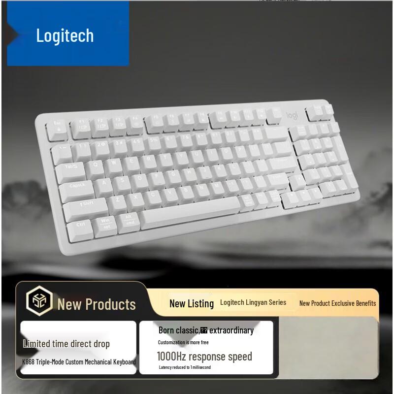 Механічна клавіатура Logitech G K868 з потрійним режимом та можливістю налаштування
Механічна клавіатура Logitech G K868 з потрійним режимом та можливістю налаштування