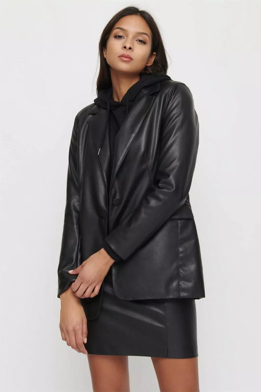 AL KHALID Женский красный кожаный пиджак 100% натуральная овчина Стильный приталенный пиджак 3XL чёрный
AL KHALID Женский красный кожаный пиджак 100% натуральная овчина Стильный приталенный пиджак 3XL чёрный