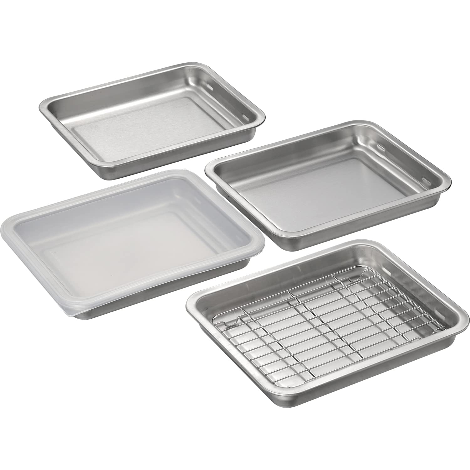 Wahei Phrases Bat with 6 Piece Refrigerator Stackable Enzo Lid, Set, Preparation, Storage, EM-050 срібний
Wahei Phrases Bat with 6 Piece Refrigerator Stackable Enzo Lid, Set, Preparation, Storage, EM-050 срібний