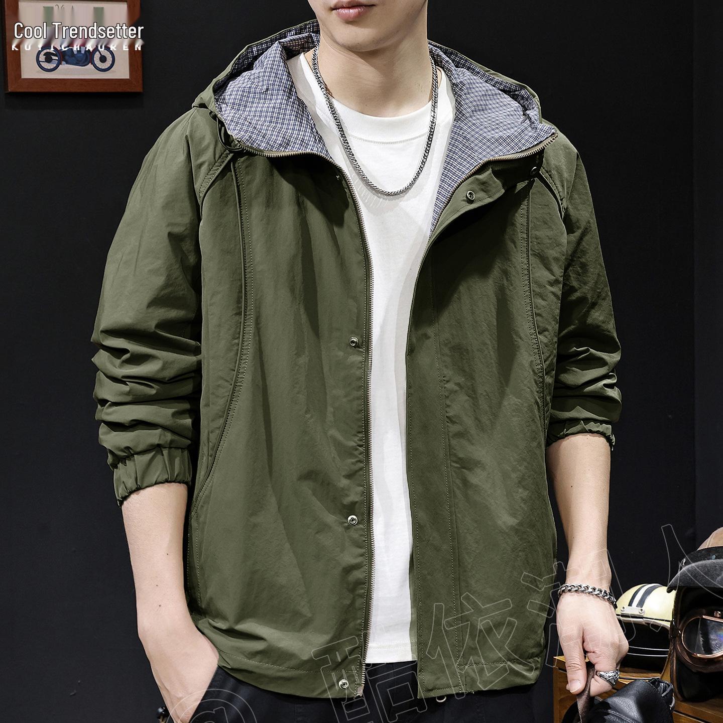 Men s Plus Size Reversible Hooded Windbreaker - American Retro Autumn 2025 Collection 2XL for 80-90 kg
Men s Plus Size Reversible Hooded Windbreaker - American Retro Autumn 2025 Collection 2XL for 80-90 kg