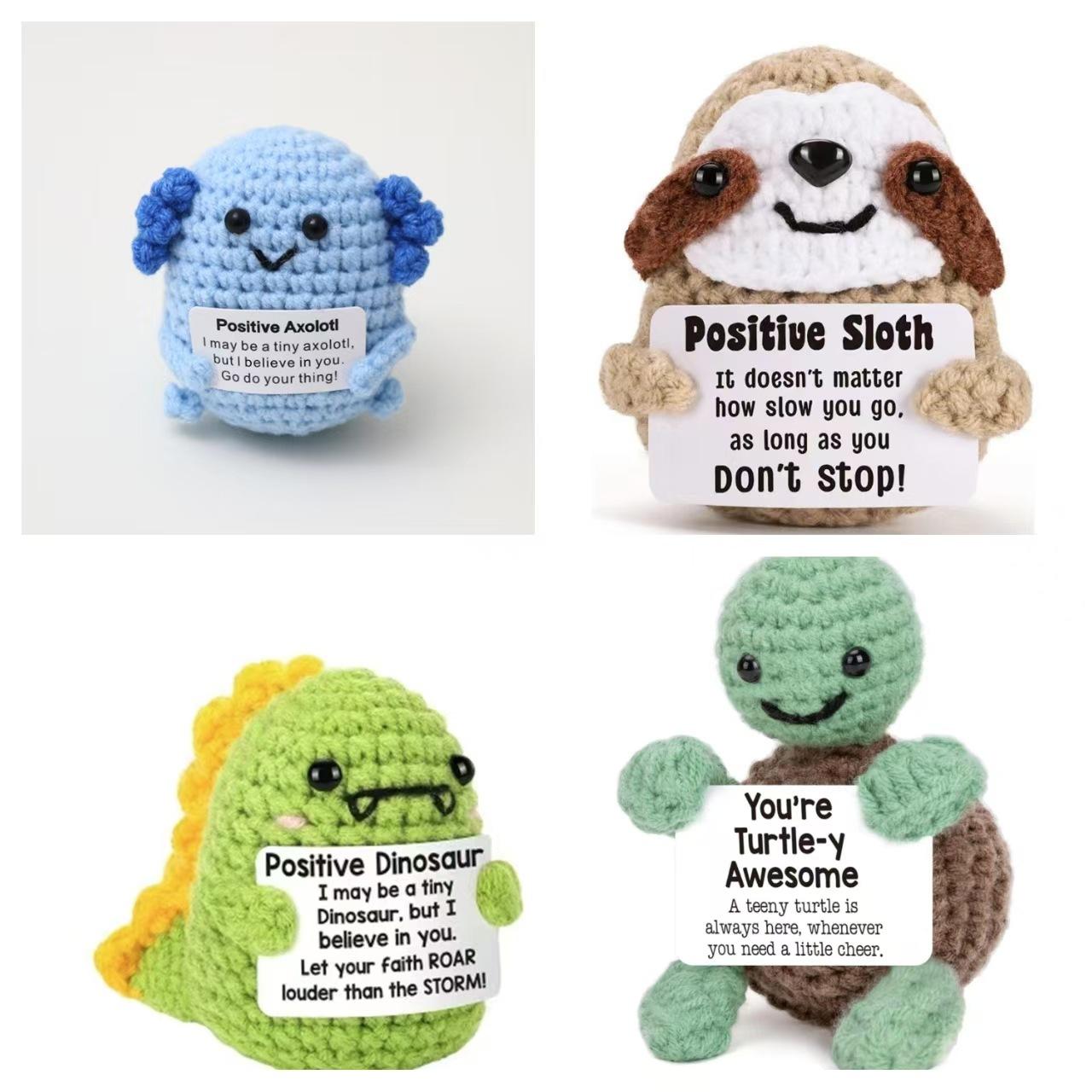 Hand-knitted Yarn Crocheted Turtle, Dinosaur, Cute Salamander, Panda Yarn Doll Figurine 7cm
Hand-knitted Yarn Crocheted Turtle, Dinosaur, Cute Salamander, Panda Yarn Doll Figurine 7cm