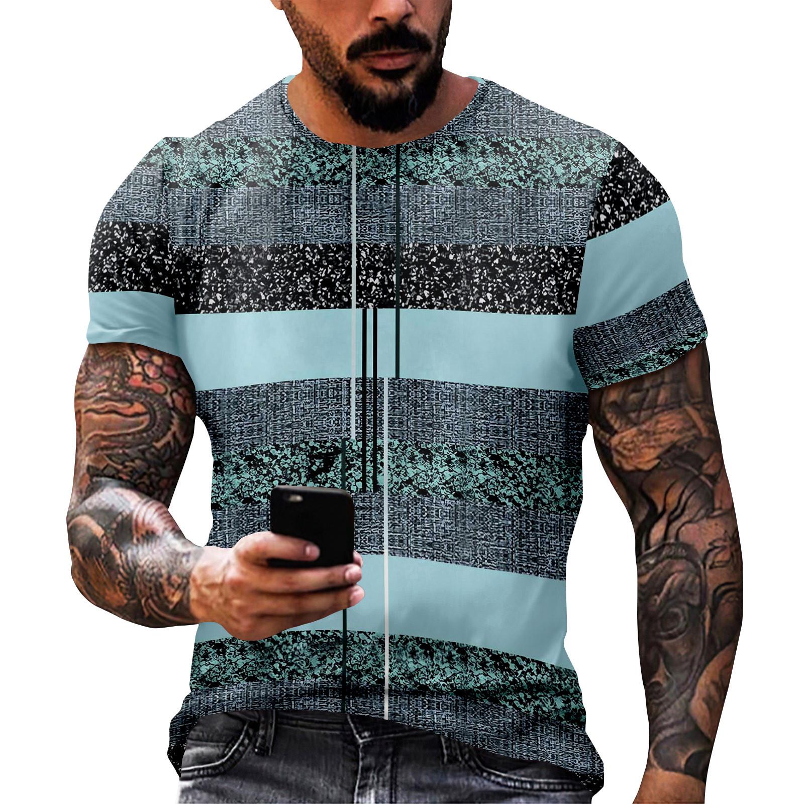 Fashion Striped Print - Men s Casual Round Neck Short Sleeved T-shirt XXL
Fashion Striped Print - Men s Casual Round Neck Short Sleeved T-shirt XXL