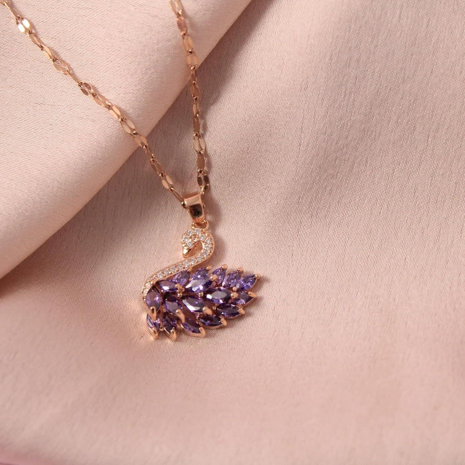 Anti Tarnish Millenia Dancing Swan Pendant Necklace for Women | Stylish Locket Chain | Latest Fashion Jewellery Accessories for Girls Onesize
Anti Tarnish Millenia Dancing Swan Pendant Necklace for Women | Stylish Locket Chain | Latest Fashion Jewellery Accessories for Girls Onesize