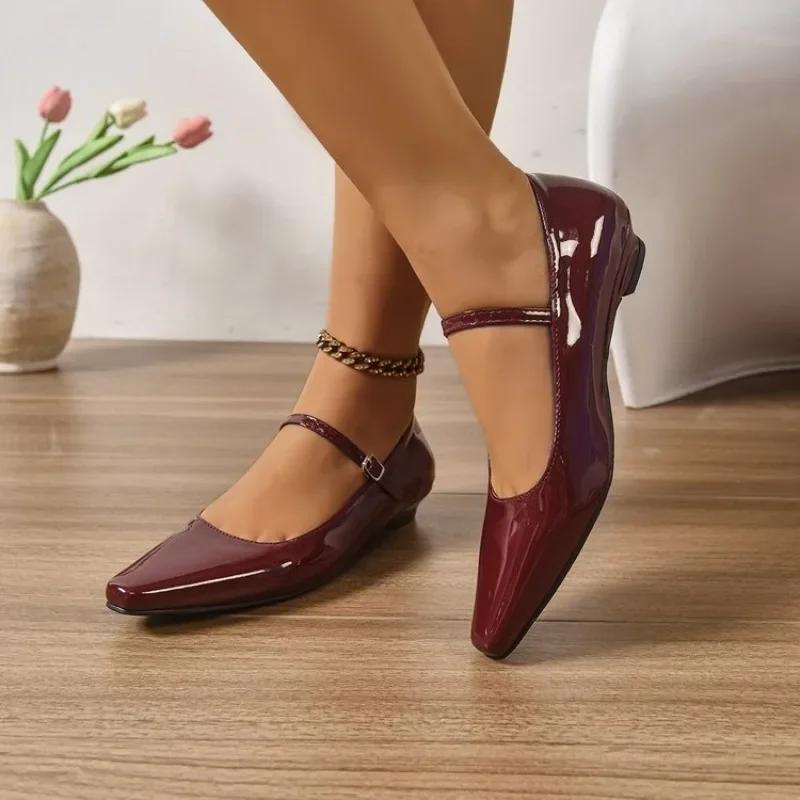 Fashion 2025 Spring New Pointed Toe One-word Buckle Strap Heightens Temperament Jane Women s Shoes All-match Silver Shoes 35 вино красного
Fashion 2025 Spring New Pointed Toe One-word Buckle Strap Heightens Temperament Jane Women s Shoes All-match Silver Shoes 35 вино красного