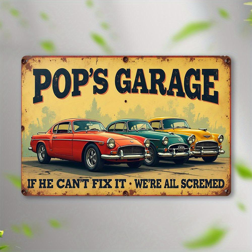 Retro Iron Wall Sign Pops Garage If He Cant Fix It Were All Screwed Vintage Classic Cars Illustration Rustic Indoor 20x30cm(7.8x11.8inch)
Retro Iron Wall Sign Pops Garage If He Cant Fix It Were All Screwed Vintage Classic Cars Illustration Rustic Indoor 20x30cm(7.8x11.8inch)