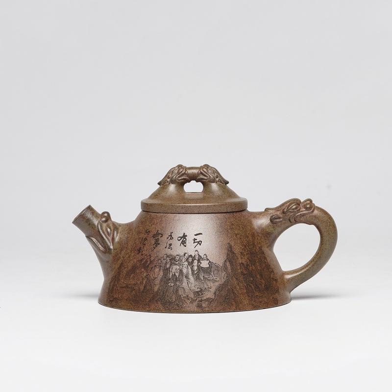 200ml High-end Yixing Purple Clay Teapots Handmade Stone Spoon Pot Raw Ore Mud Kettle With Strainer Zisha Tea Set Cha Craft
200ml High-end Yixing Purple Clay Teapots Handmade Stone Spoon Pot Raw Ore Mud Kettle With Strainer Zisha Tea Set Cha Craft