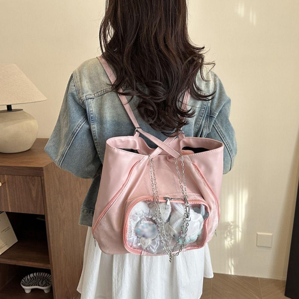 Clear Front Pocket Elegant Shoulder Bag Y2K Outdoor Lolita Itabag Student Tote Bag Shopping білий
Clear Front Pocket Elegant Shoulder Bag Y2K Outdoor Lolita Itabag Student Tote Bag Shopping білий
