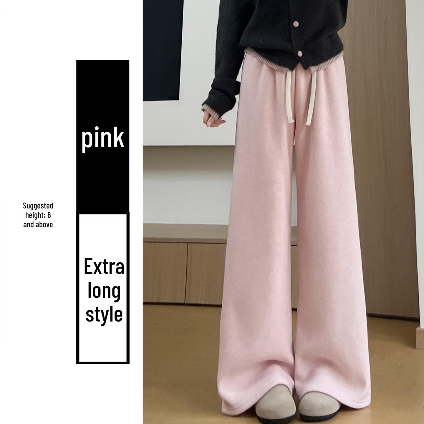 Women s Pink Lambswool Wide-Leg High-Waist Casual Pants - 2025 Autumn/Winter Velvet Straight-Leg Style XL
Women s Pink Lambswool Wide-Leg High-Waist Casual Pants - 2025 Autumn/Winter Velvet Straight-Leg Style XL