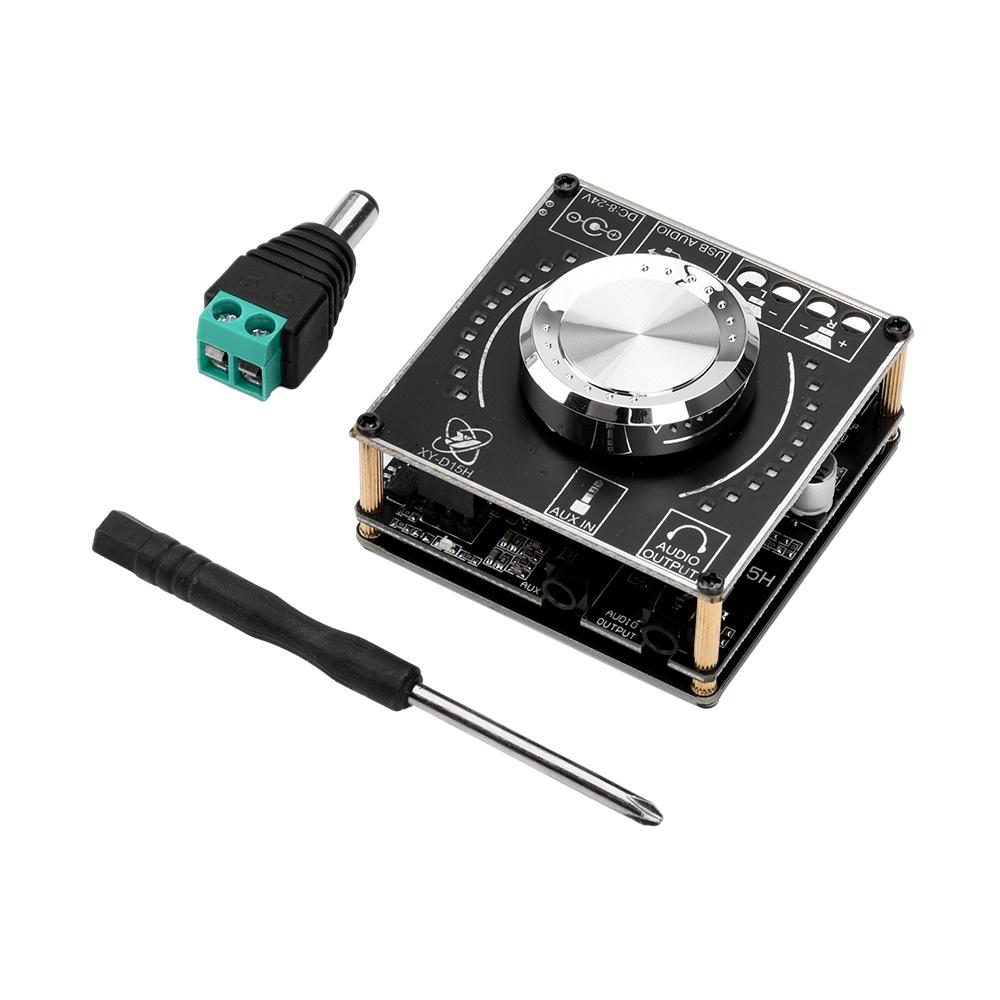 XY-D15H DC8-24V Stereo BT Audio Amplifier Board Module Digital Amplifier With Spectral Volume 2X10W/15W/20W чорний
XY-D15H DC8-24V Stereo BT Audio Amplifier Board Module Digital Amplifier With Spectral Volume 2X10W/15W/20W чорний