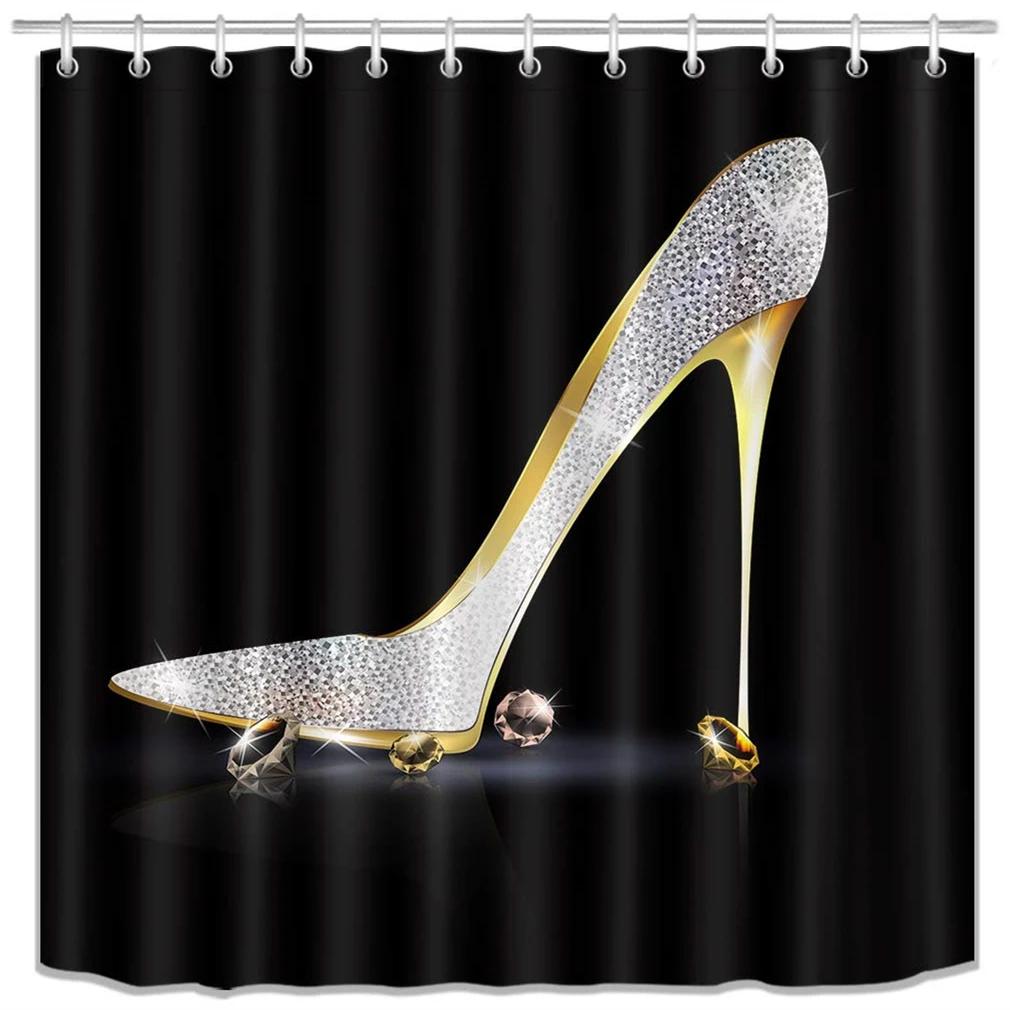 Diamonds Silver Gray High Heels Shoe Shower Curtain Modern Fashion Girl Black Bathroom Sets Waterproof Polyester Fabric W60H190(CM)-1 Pcs
Diamonds Silver Gray High Heels Shoe Shower Curtain Modern Fashion Girl Black Bathroom Sets Waterproof Polyester Fabric W60H190(CM)-1 Pcs