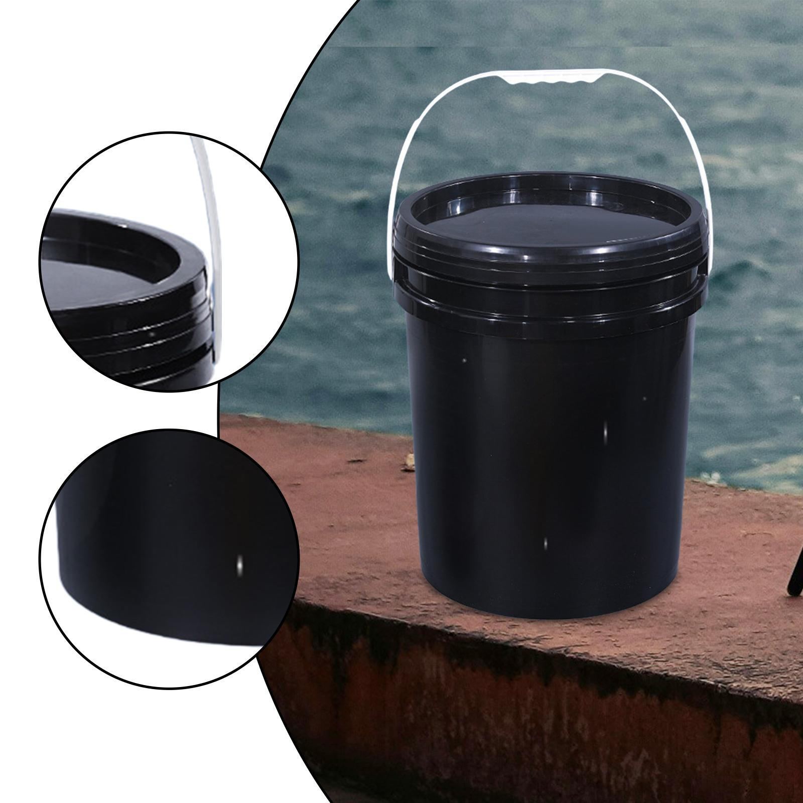 Ведро Универсальное Ведро Сверхпрочный Контейнер для хранения продуктов с ручкой и крышкой для краски воды дома 25L