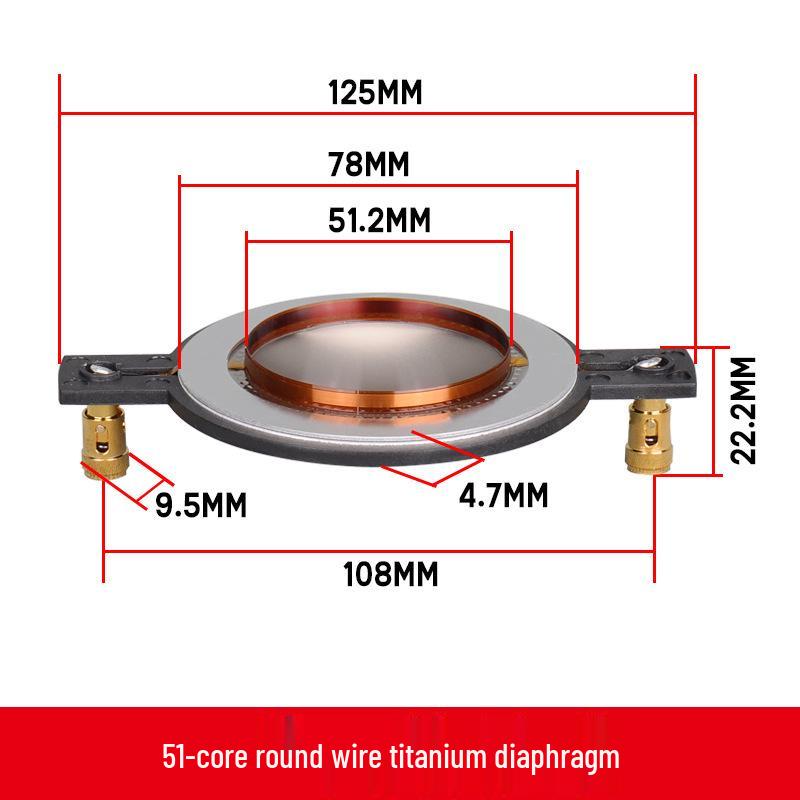 51-Core Tweeter Diaphragm Assembly with Voice Coil, 51.2/51.3/51.5mm Titanium Foil
51-Core Tweeter Diaphragm Assembly with Voice Coil, 51.2/51.3/51.5mm Titanium Foil