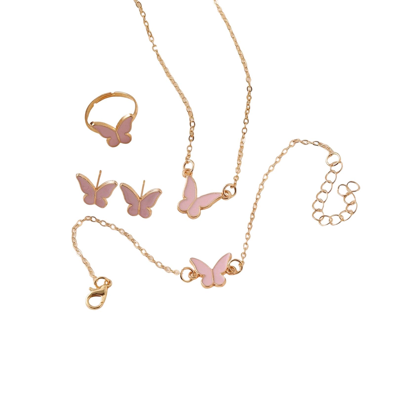 Sophisticated Butterfly Necklace Bracelet Ring Earrings Ensemble Crafted from Alloy Materials for Comfort and Durability розовый
Sophisticated Butterfly Necklace Bracelet Ring Earrings Ensemble Crafted from Alloy Materials for Comfort and Durability розовый