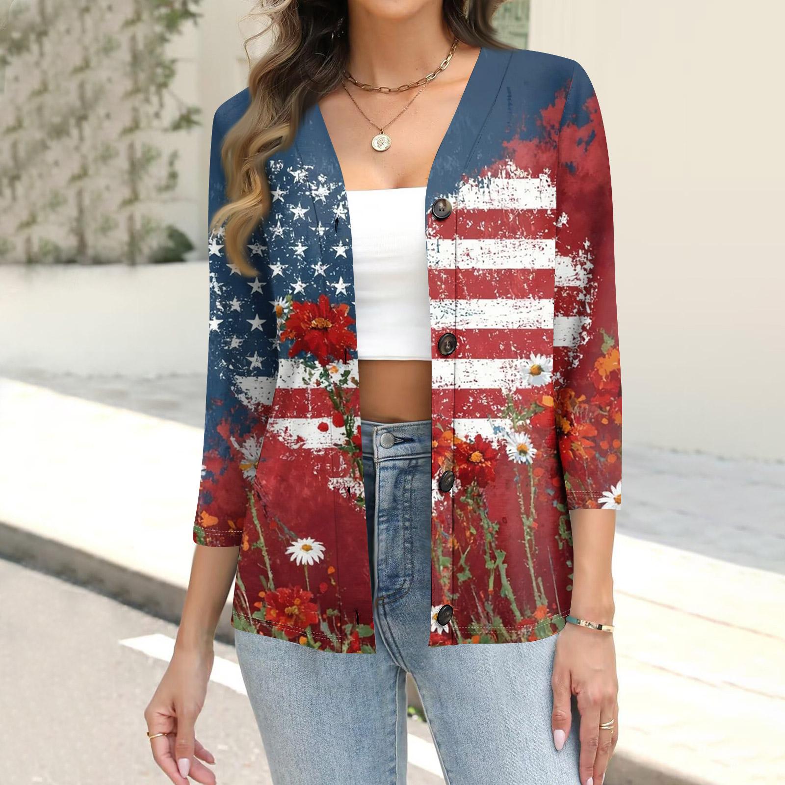 Women s Fashion Casual Print Button-down Shirt 3/4 Sleeve Tops XL
Women s Fashion Casual Print Button-down Shirt 3/4 Sleeve Tops XL