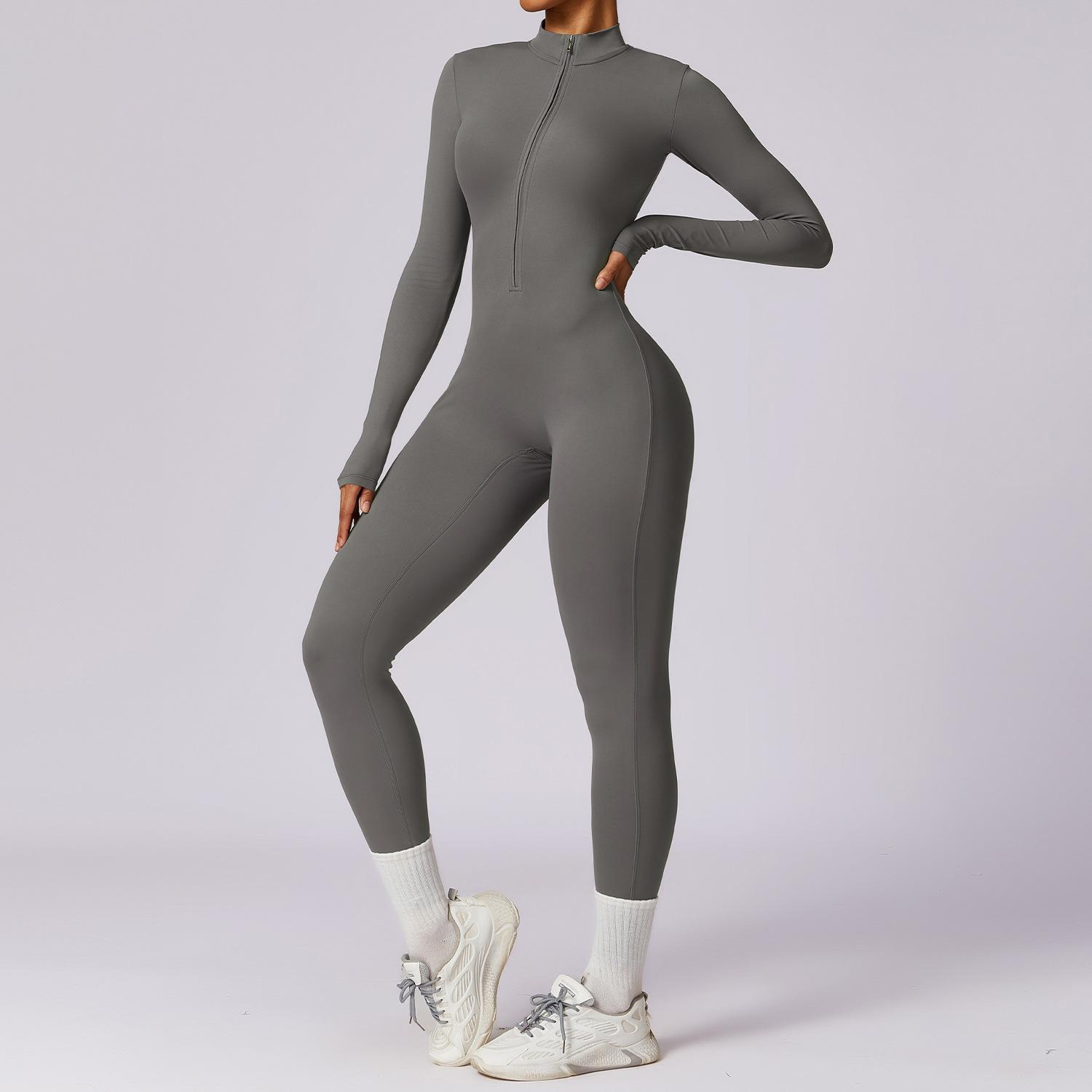 Zipper Nude Long Sleeved Yoga Jumpsuit, High-Strength Tight Fit Fitness Jumpsuit For Women XL
Zipper Nude Long Sleeved Yoga Jumpsuit, High-Strength Tight Fit Fitness Jumpsuit For Women XL