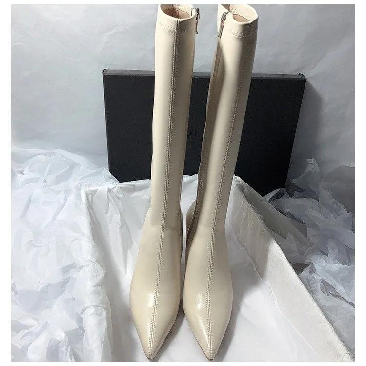 Fashion Design Pointed Toe Leather Luxury Zip Boots Lady Stiletto High Heel Mid-calf Sexy Boots Women Dress Knee High Shoes 39 білий
Fashion Design Pointed Toe Leather Luxury Zip Boots Lady Stiletto High Heel Mid-calf Sexy Boots Women Dress Knee High Shoes 39 білий