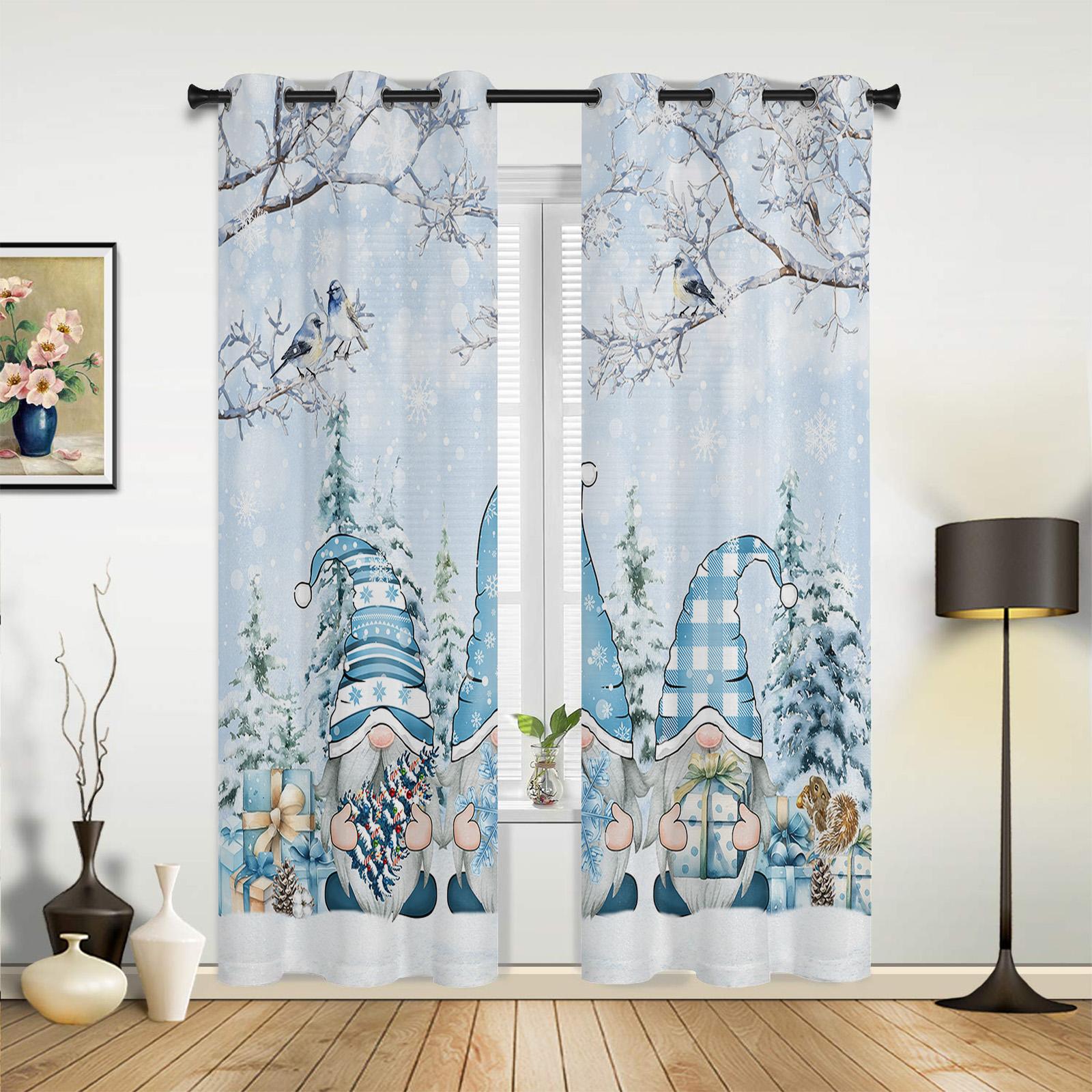 Christmas Winter Snowflake Gnome Drapes Decoration Ideal for House Bedroom Kitchen Living Room Ornament Xmas Gifts Navidad Curtains 135W x 60H(cm) x1
Christmas Winter Snowflake Gnome Drapes Decoration Ideal for House Bedroom Kitchen Living Room Ornament Xmas Gifts Navidad Curtains 135W x 60H(cm) x1