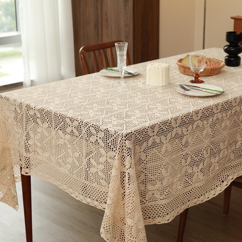 Bohemian style hollowed out tablecloth Beige plaid lace edge tassel pendant desk cushion Rectangular dining tables decor mat tablecloth 100x140cm
Bohemian style hollowed out tablecloth Beige plaid lace edge tassel pendant desk cushion Rectangular dining tables decor mat tablecloth 100x140cm