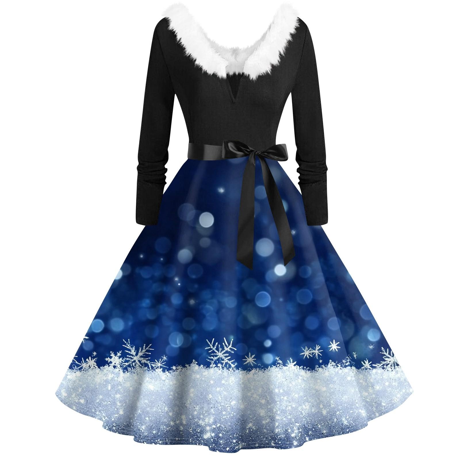 Женское повседневное и модное платье с длинными рукавами и V-образным вырезом с рождественским принтом на молнии XXL
Женское повседневное и модное платье с длинными рукавами и V-образным вырезом с рождественским принтом на молнии XXL