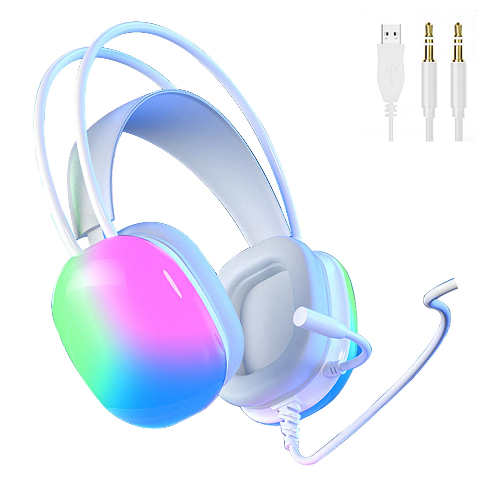 Игровые наушники с проводной цветной светодиодной подсветкой и направленным игровым разъемом для и музыки, Наушники, Подсветка, Стильные, Кабель 3,5 мм, белый
Игровые наушники с проводной цветной светодиодной подсветкой и направленным игровым разъемом для и музыки, Наушники, Подсветка, Стильные, Кабель 3,5 мм, белый