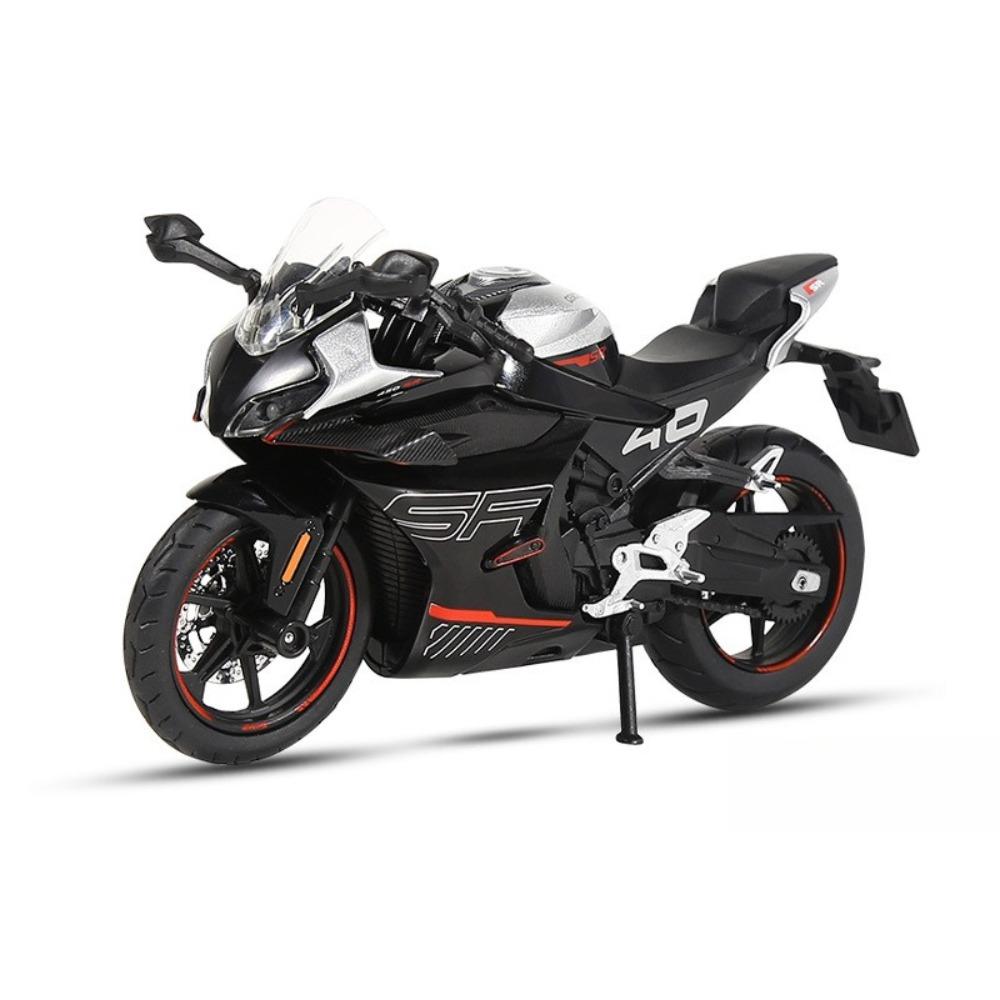 1/12 Модель мотоцикла CFMOTO 450SR Cool Alloy, Домінуючий обтічний корпус, Імітація звуку та світла, Гумові шини чорний
1/12 Модель мотоцикла CFMOTO 450SR Cool Alloy, Домінуючий обтічний корпус, Імітація звуку та світла, Гумові шини чорний