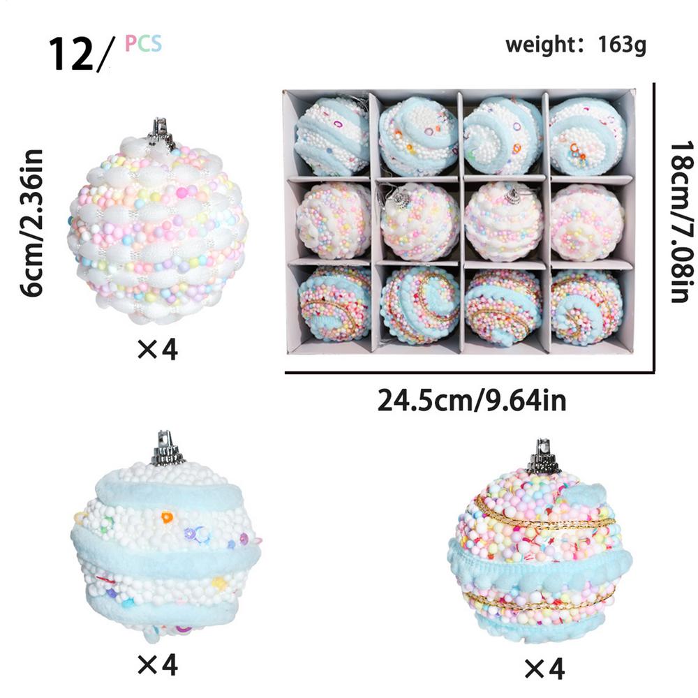 12pcs Christmas tree ball decorations, 2.36 inch macaron painted foam glitter shatterproof hanging Christmas ball decorations 6cm
12pcs Christmas tree ball decorations, 2.36 inch macaron painted foam glitter shatterproof hanging Christmas ball decorations 6cm